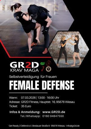 SELBSTVERTEIDIGUNGSKURS FÜR FRAUEN | 07.03.2026 | 13 - 16 Uhr | 95676 Wiesau